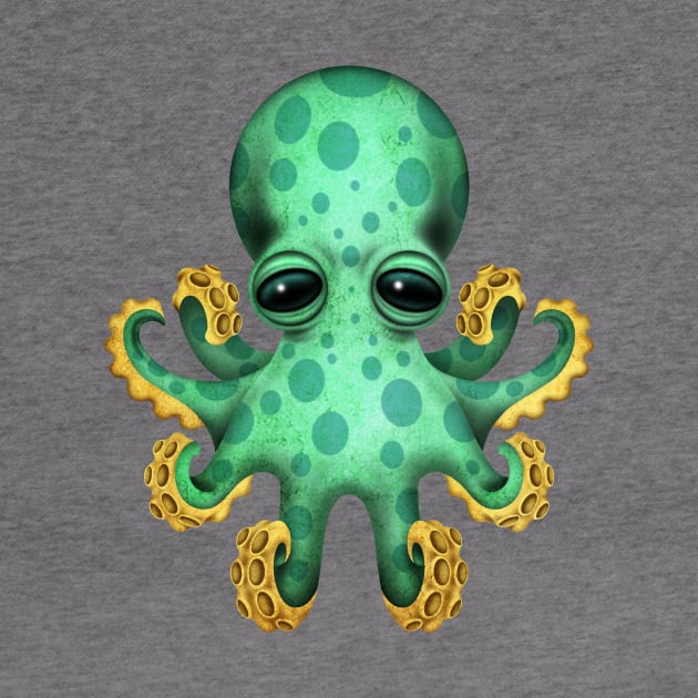 Cute Green Baby Octopus by jeffbartels